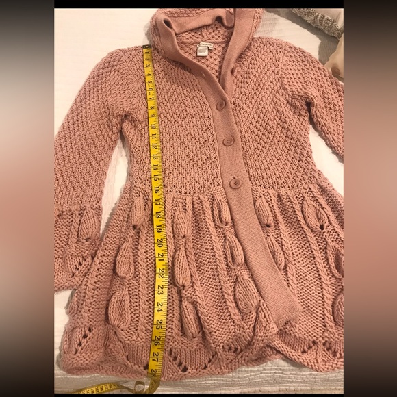 Y2K Boston Proper Pink Knit Hooded Sweater great condition - Picture 5 of 9